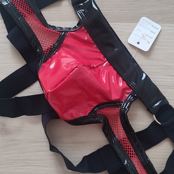Jockstrap rouge et noir - Picture 2 of 8